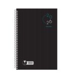 Linardatos Publishers Spiral 2026 με planner του 2027 17Χ24 εκ. Μαύρο 63004