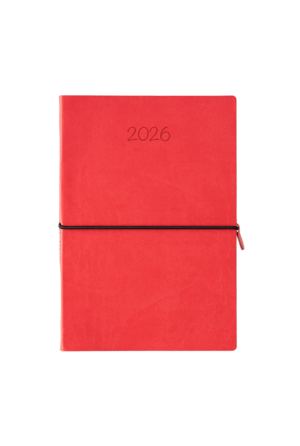 Linardatos Ημερολόγιο Ημερήσιο 2026 Κόκκινο Wiggly_A 17Χ24 εκ. 62234