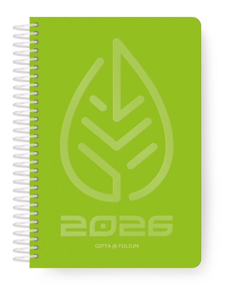Gipta Ημερολόγιο Σπιράλ Folium 2026 Ημερήσιο 17×24 Πράσινο 626-1717-83
