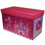 Κουτί αποθήκευσης υφασμάτινο "νεράιδα με κάστρο" Υ35x60x30εκ. 35126-01