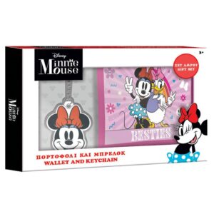 Πορτοφόλι Disney Minnie Mouse με μπρελόκ σετ δώρου 18x12 εκ. 564205