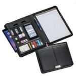 Next Portfolio δερμάτινο μαύρο Υ35x26.5x5εκ. 22212