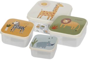 Φαγητοδοχεία σετ 4 τεμαχίων ζώα της ζούγκλας Υ6,5x14x14εκ. 197486 41210---