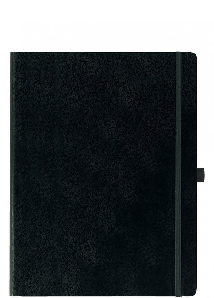 Θεοφύλακτος Ivory Σημειωματάριο A6 Ριγέ Μαύρο Q27G2.120