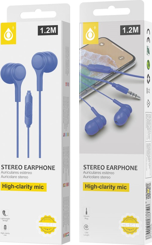 Moveteck C5146 In-ear Handsfree με Βύσμα 3.5mm Μπλε 2301145 - Image 3