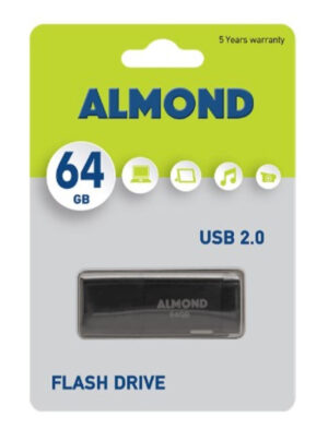 Almond Prime 64GB USB 2.0 Stick Μαύρο 43.USB64ESM