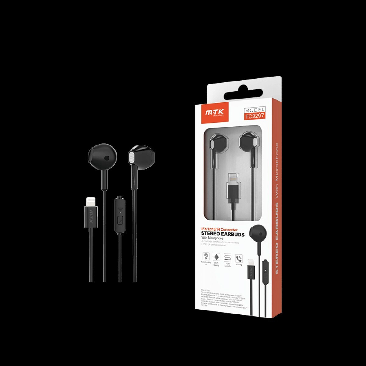 Moveteck In-ear Handsfree Ακουστικά με Βύσμα 3.5mm Μαύρο 0352972 - Image 2