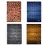 Must Τετράδιο Σπιράλ 17x25 Bricks 4 Θέματα 120 Φύλλα 584474