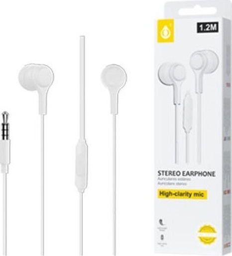 Moveteck C5146 In-ear Handsfree με Βύσμα 3.5mm Λευκό 2301141