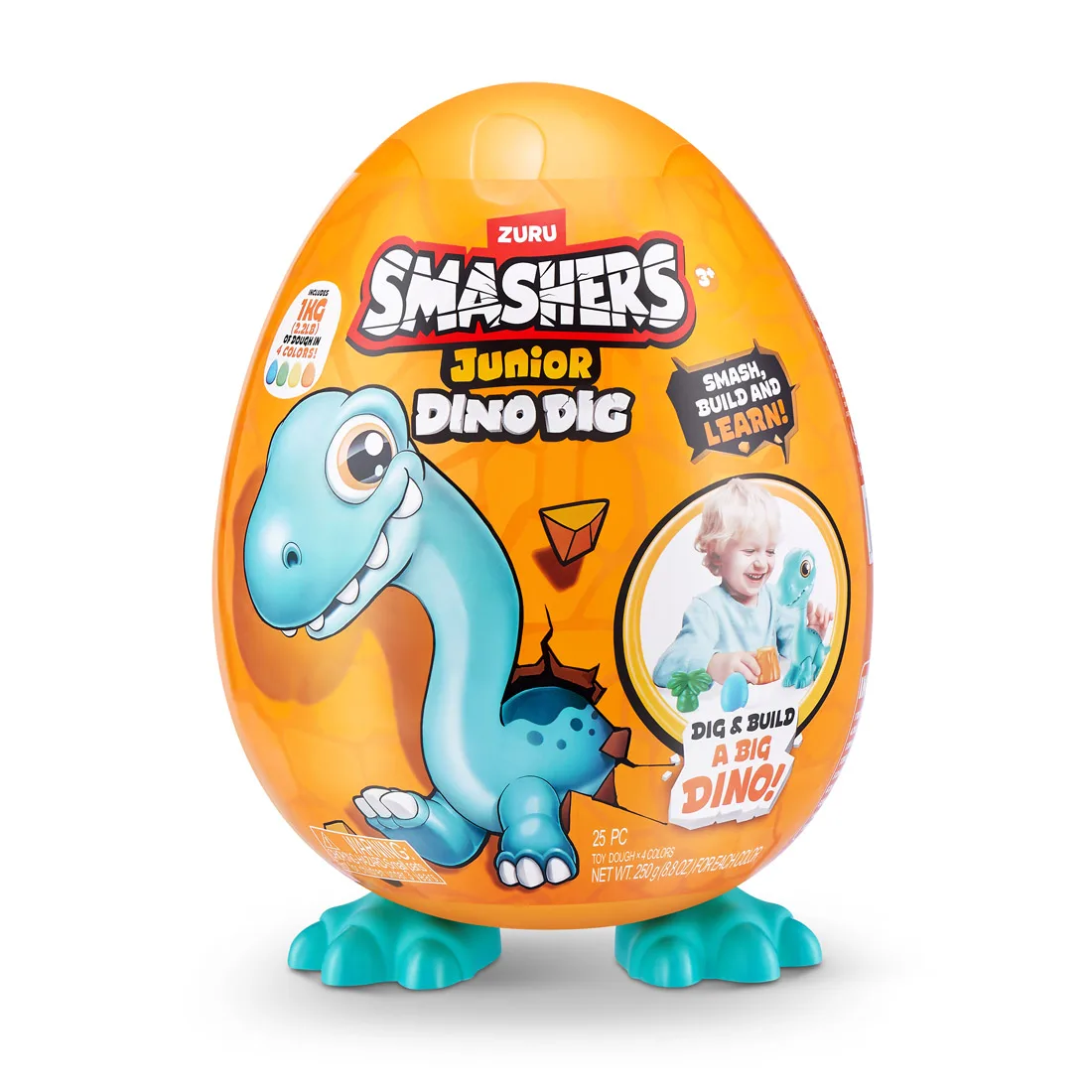 ZURU ΠΑΙΧΝΙΔΙ ΜΙΝΙΑΤΟΥΡΑ SMASHERS JUNIOR S1 -DINO DIG ΜΕΓΑΛΟ ΑΥΓΟ T-ZUR-74115 - Image 3