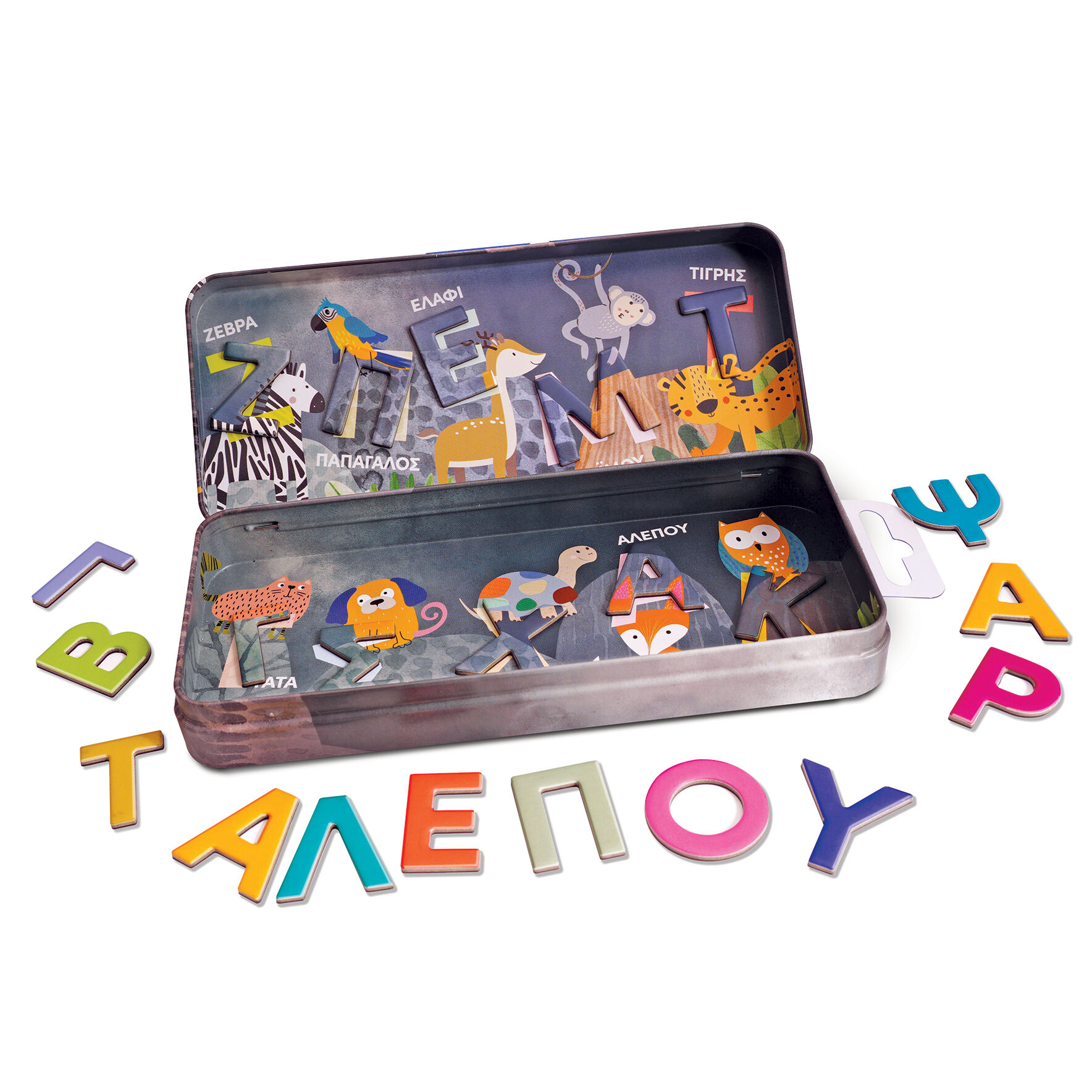 HappiHobbi Magnet Tin Γράμματα Εκπαιδευτικοί Χάρτινοι Μαγνήτες Για 3+ Χρονών 1029-64070 - Image 2
