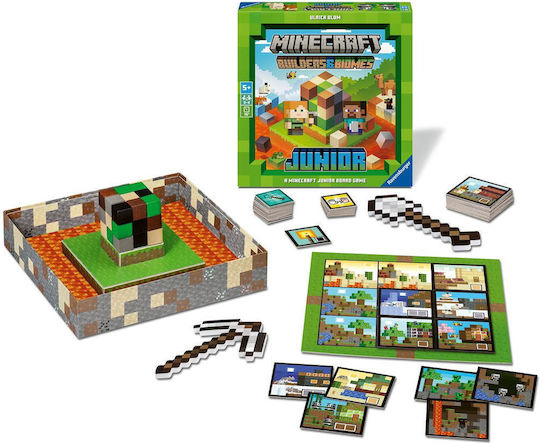 Επιτραπέζιο Παιχνίδι Minecraft Builders & Biomes Junior για 2-4 Παίκτες 5+ Ετών Ravensburger 24750 - Image 3