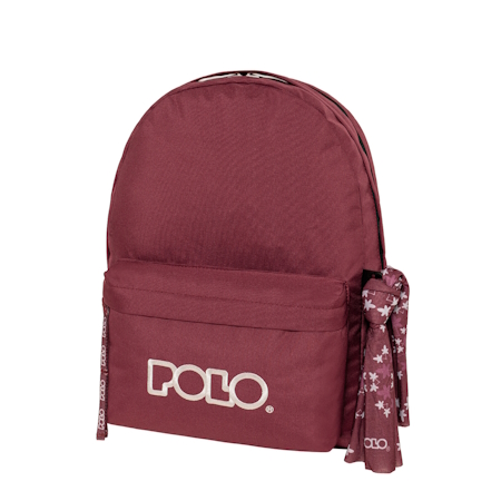 Polo Original Double Scarf Σχολική Τσάντα Πλάτης Γυμνασίου - Λυκείου Μπορντό 901235-3324
