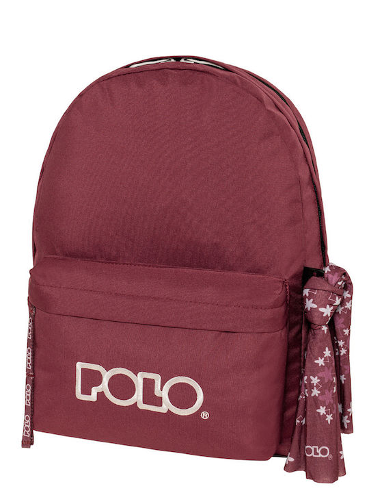 Polo Original Double Scarf Σχολική Τσάντα Πλάτης Γυμνασίου - Λυκείου Μπορντό 901235-3324 - Image 5