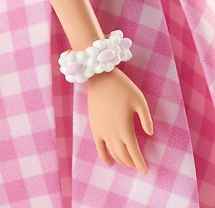 Mattel Barbie The Movie Margot Robbie in Pink Gingham Dress Συλλεκτική Κούκλα HPJ96 - Image 5