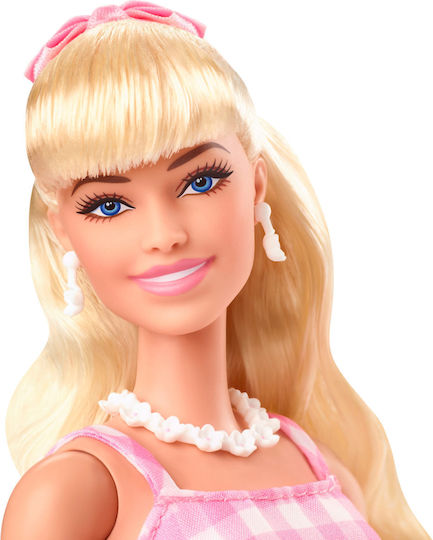 Mattel Barbie The Movie Margot Robbie in Pink Gingham Dress Συλλεκτική Κούκλα HPJ96 - Image 6