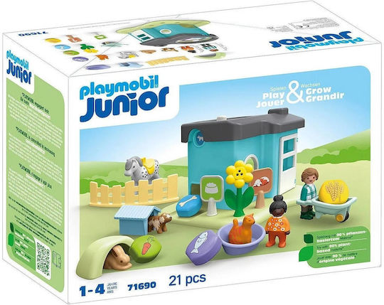 Playmobil Junior Ξενώνας Μικρών Ζώων για 1-4 ετών 71690