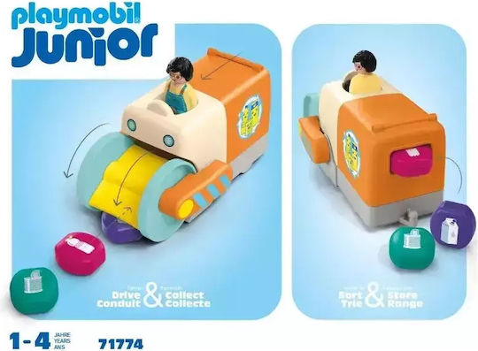 Playmobil Junior Απορριμματοφόρο Όχημα για 1-4 ετών 71774 - Image 2
