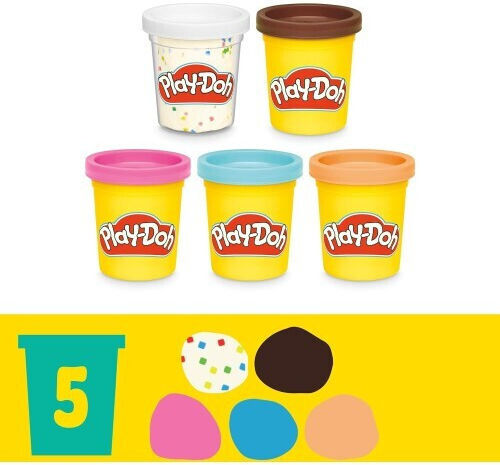 Hasbro Play-Doh Πλαστελίνη - Παιχνίδι Donut Drop Shop για 3+ Ετών, 5τμχ G2308 - Image 5