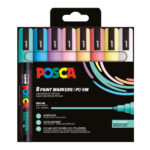 Uni-Ball  Posca Ανεξίτηλοι Μαρκαδόροι 5mm Σετ 8 χρώματα PC-5m 8P
