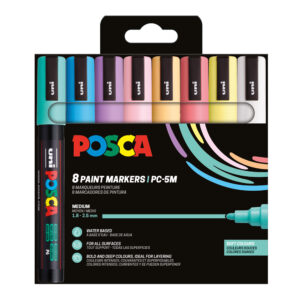Uni-Ball  Posca Ανεξίτηλοι Μαρκαδόροι 5mm Σετ 8 χρώματα PC-5m 8P