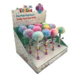 The Littlies Pom Pom Στυλό Ballpoint Μωβ Πολλαπλών Χρωμάτων Τμχ 647006