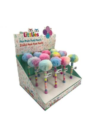 The Littlies Pom Pom Στυλό Ballpoint Μωβ Πολλαπλών Χρωμάτων Τμχ 647006