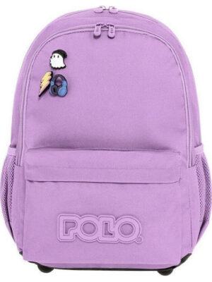 Polo Pins Σχολική Τσάντα Πλάτης Λιλά 20lt 901059 4501