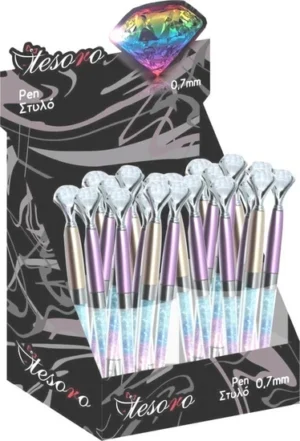 Tesoro Στυλό Ballpoint με Μπλε Μελάνι (Διάφορα Σχέδια) 582385