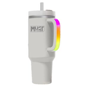 Must Team Ποτήρι Θερμός Ανοξείδωτο 900ml Γκρι με Καλαμάκι 587608