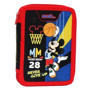 Σχολική Κασετίνα Διπλή Γεμάτη Disney Mickey Mouse Never Give Up Must 587580