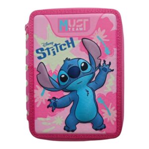 Σχολική Κασετίνα Διπλή Γεμάτη Disney Stitch Must Team 565997