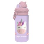 Unicorn Παιδικό Παγούρι Πλαστικό με Καλαμάκι 430ml 587458U