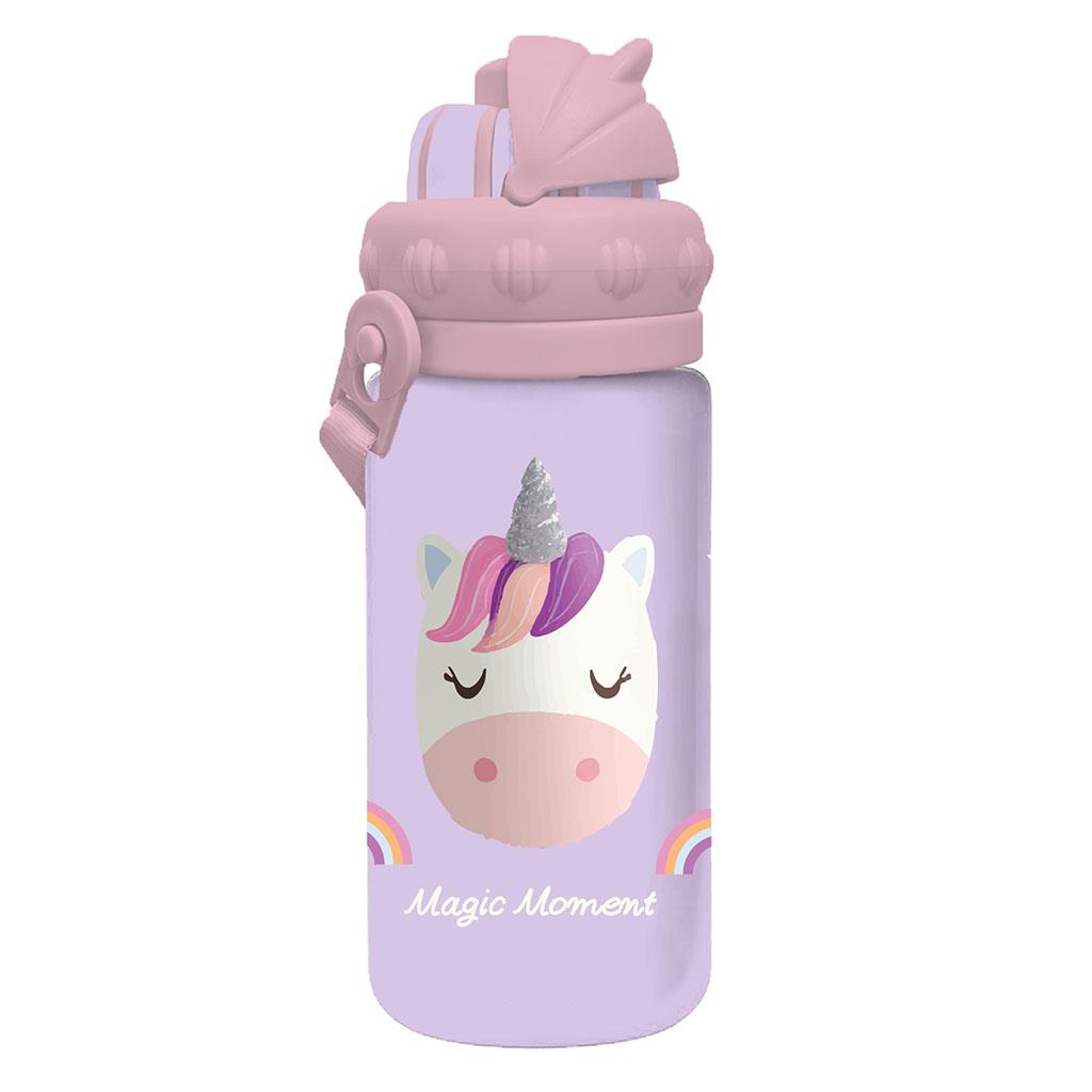 Unicorn Παιδικό Παγούρι Πλαστικό με Καλαμάκι 430ml 587458U