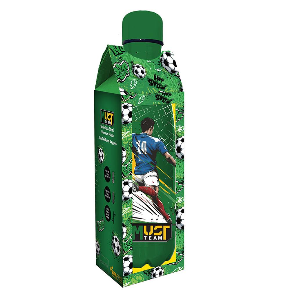 Must Team Μπουκάλι Θερμός Ανοξείδωτο 500ml Πράσινο 587485 - Image 3
